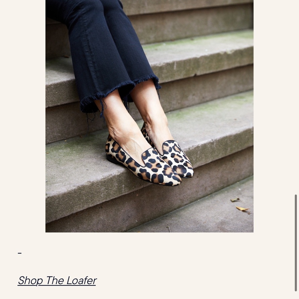 Margaux Leopard Print Leather Loafers